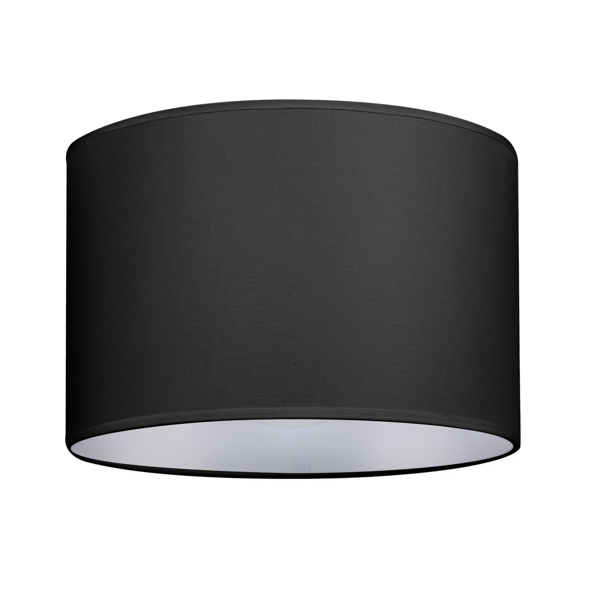 Giggi Black Fabric Lamp Shades, 10" Light Shade, Modern Lampshades For Ceiling Lights, Table Lamps And Floor Lamps, Easy Fit Pendant Light Shades Ceiling For Living Room, Bedroom, Kitchen, Hallway