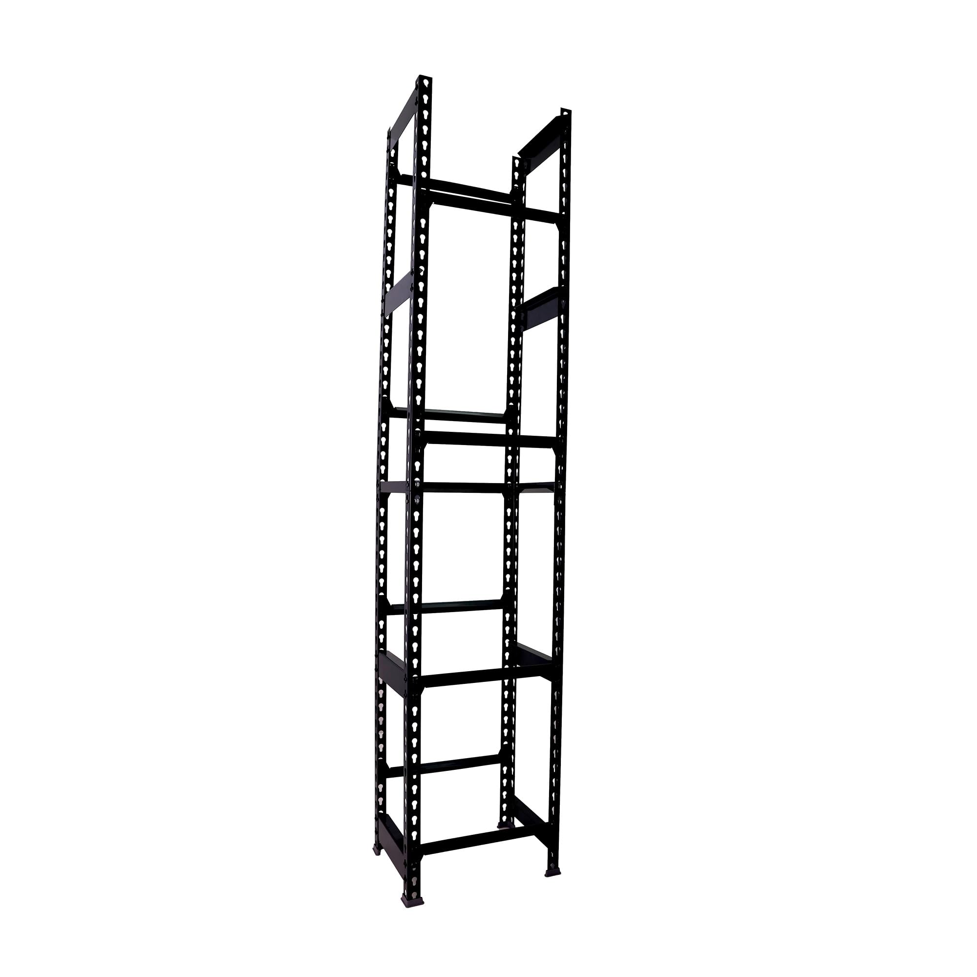 Simon Rack Getränkekistenregal für 4 Kisten, 2000X1000X300 mm, Anthrazit, Freistehendes Metallregal für Wasserkisten, Bierkisten oder Getränkekisten, Für Küche, Garage oder Keller
