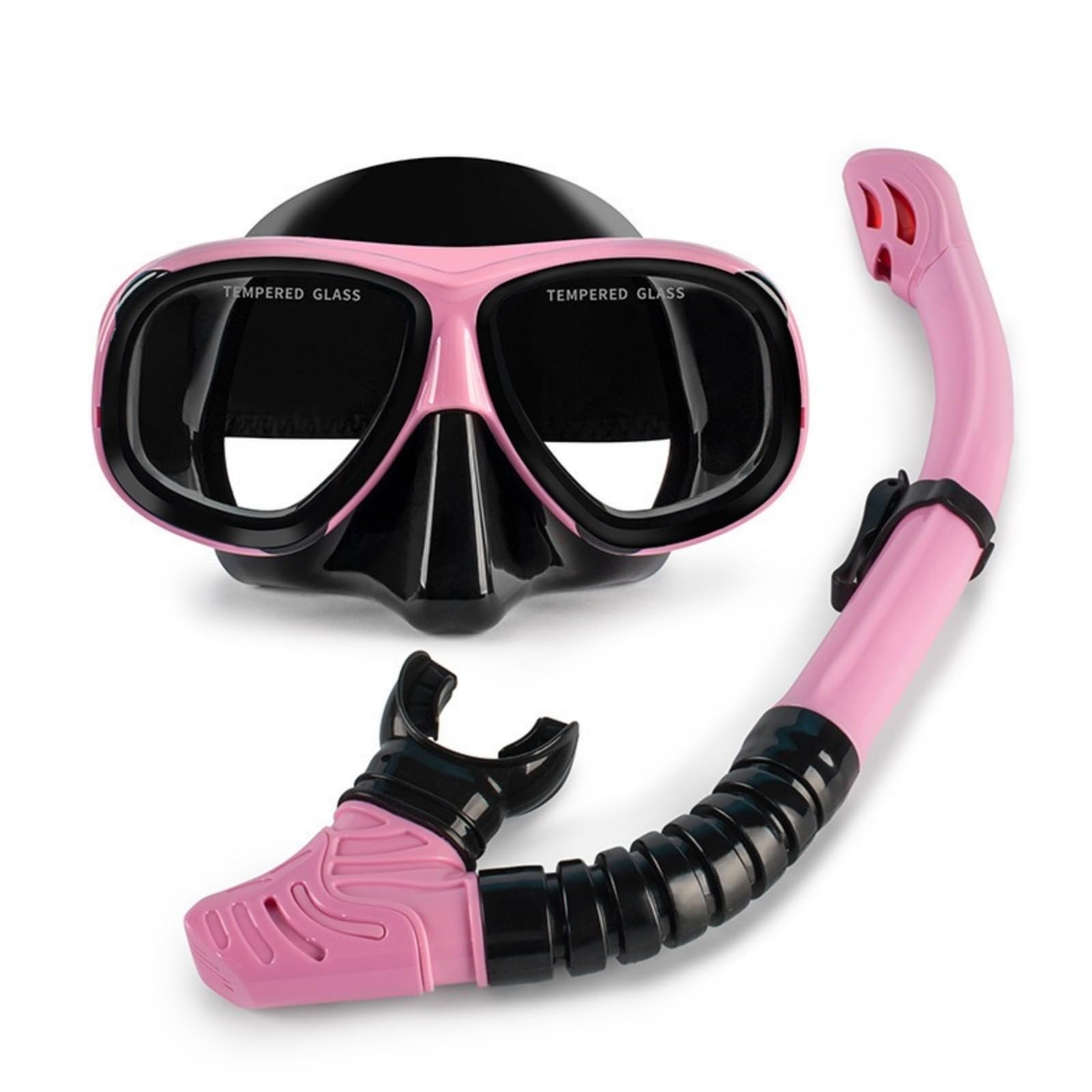 Juego de esnórquel con tubo y gafas de buceo, seco para buceo y snorkeling, cristal templado unisex