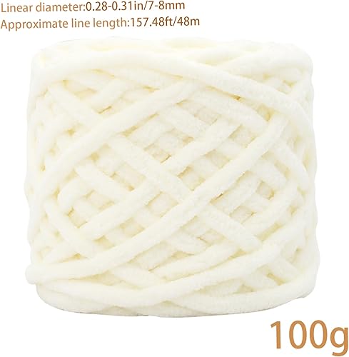 Miniatura 5 de Hilo de manta suave y grueso para ganchillo de 3.53 oz, hilo grueso esponjoso para tejer a mano, lana de punto grueso para suéteres, sombreros,
