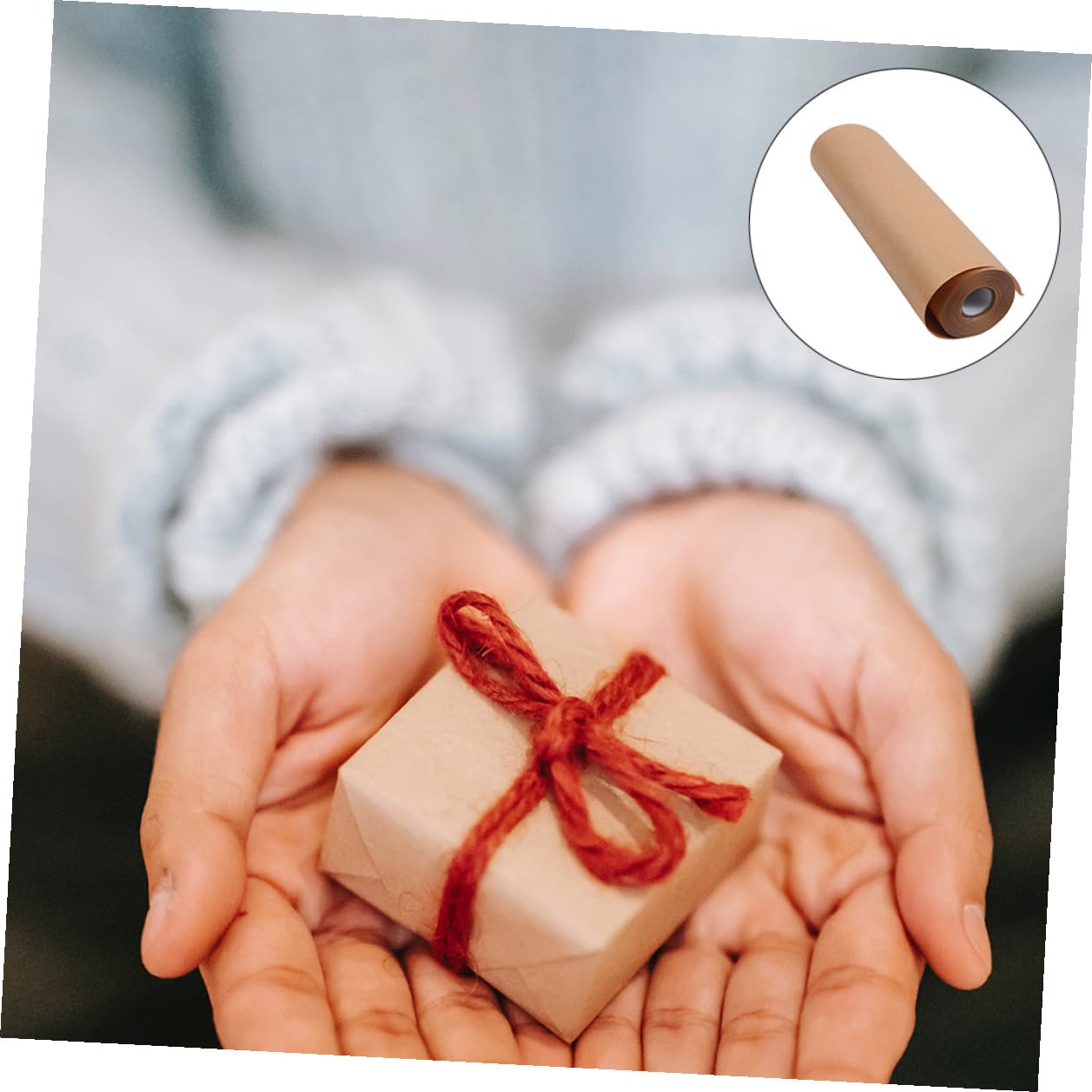 Cabilock Papier Kraft D'emballage Marron 45 Cm X 30 M Surface Lisse sans Odeur pour Emballage Cadeau et Travaux Manuels