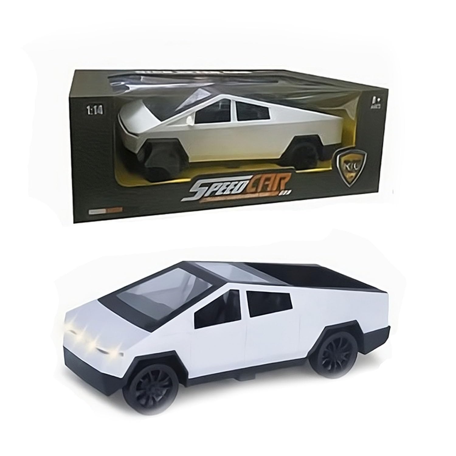 MARTYRA Tesla Cybertruck RC Truck 2.4GHz Remote Control Car – Fast Electric RC Vehicle with LED Headlights & Taillights, Rechargeable Battery, Off-Road Durable Design – Indoor & Outdoor Toy for Kids.