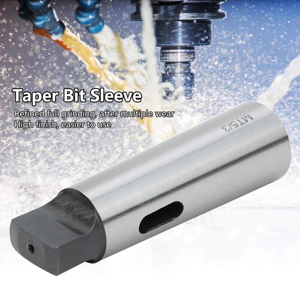 Respicefinem Taper Reducing Adapter Drill Sleeve Mt5 17. 0×5. 0×5. 0 Morse Taper Drill Sleeve Mt5 to Mt3 Reduction Bit High Steel Mt5 Silver
