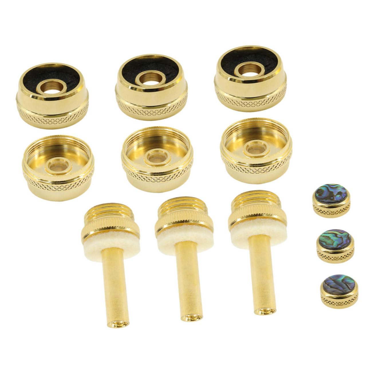 Hebillas de Pistón para Trompeta, Dorado de Metal, Accesorios para Músicos, Repuesto Musical para Uso Diario