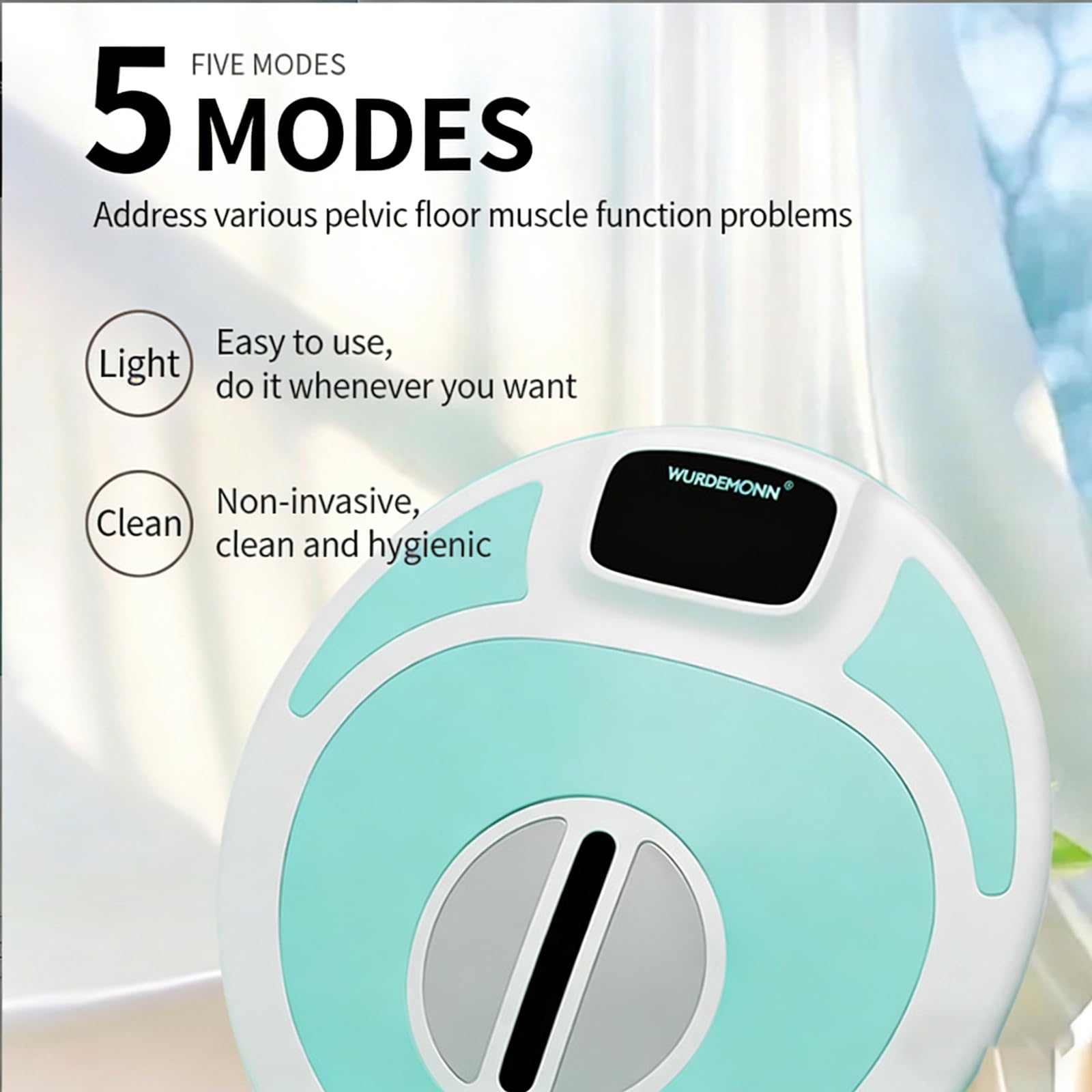 Allenatore muscolare del pavimento pelvico, dispositivo elettrico non invasivo con 5 livelli di intensità regolabili, portatile per saloni di bellezza e centri benessere