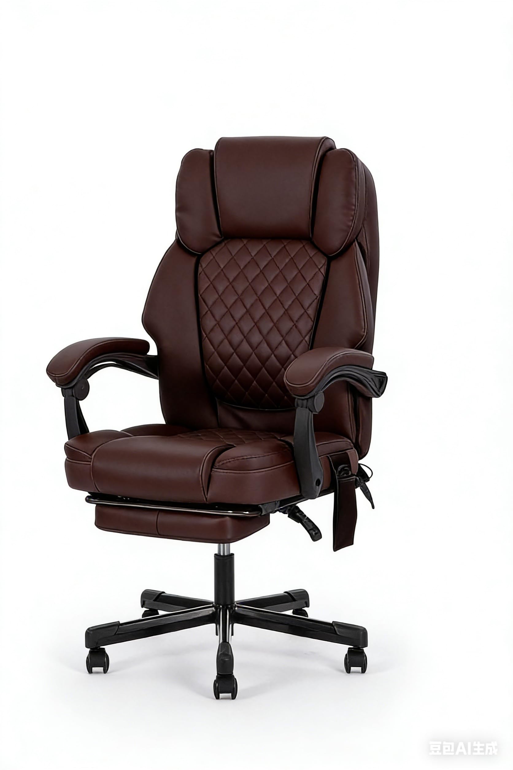 Zuacs Ergonomischer Premium-Bürostuhl mit Massage und Heizung 360° Geräuschreduzierung Bürodrehstuhl Verstellbarer Rückenlehnenwinkel Verstaubarer Fußhocker Lounge Chair