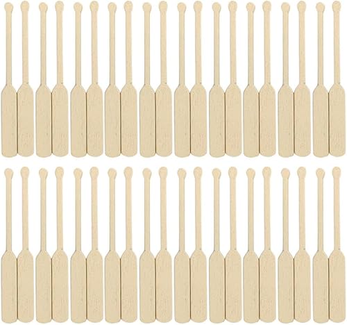 Miniatura 4 de Gadpiparty Casa de muñecas en miniatura con 100 piezas de remos, figuras de canoa, modelos de canoa, paleta de jardín de hadas para decoración de