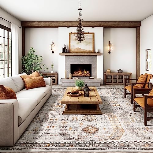 befbee-Washable-Rug-8x10-Area-Rugs-for-Living-Room-Stain-Resistant-Non-Slip-Backing-Rugs-for-BedroomUltra-Thin-Vintage-Large-Area-Rug-BrownGold-8x10