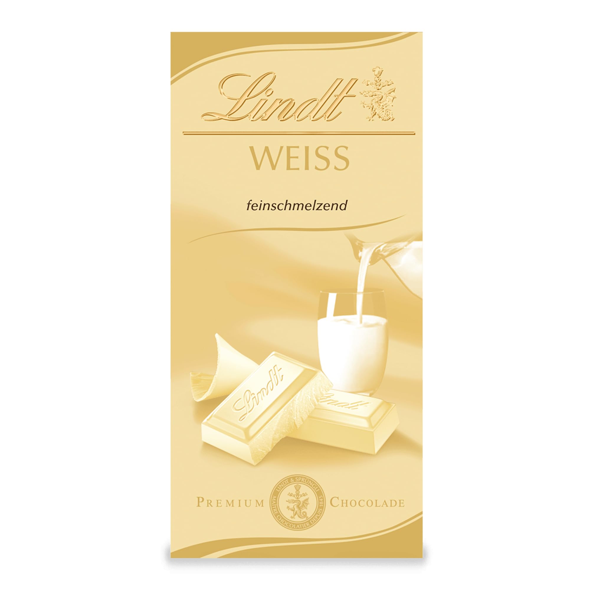 Lindt Schokolade | Weiße Tafel | 100g | Feinschmelzende weiße Schokolade | Schokoladen-Tafel