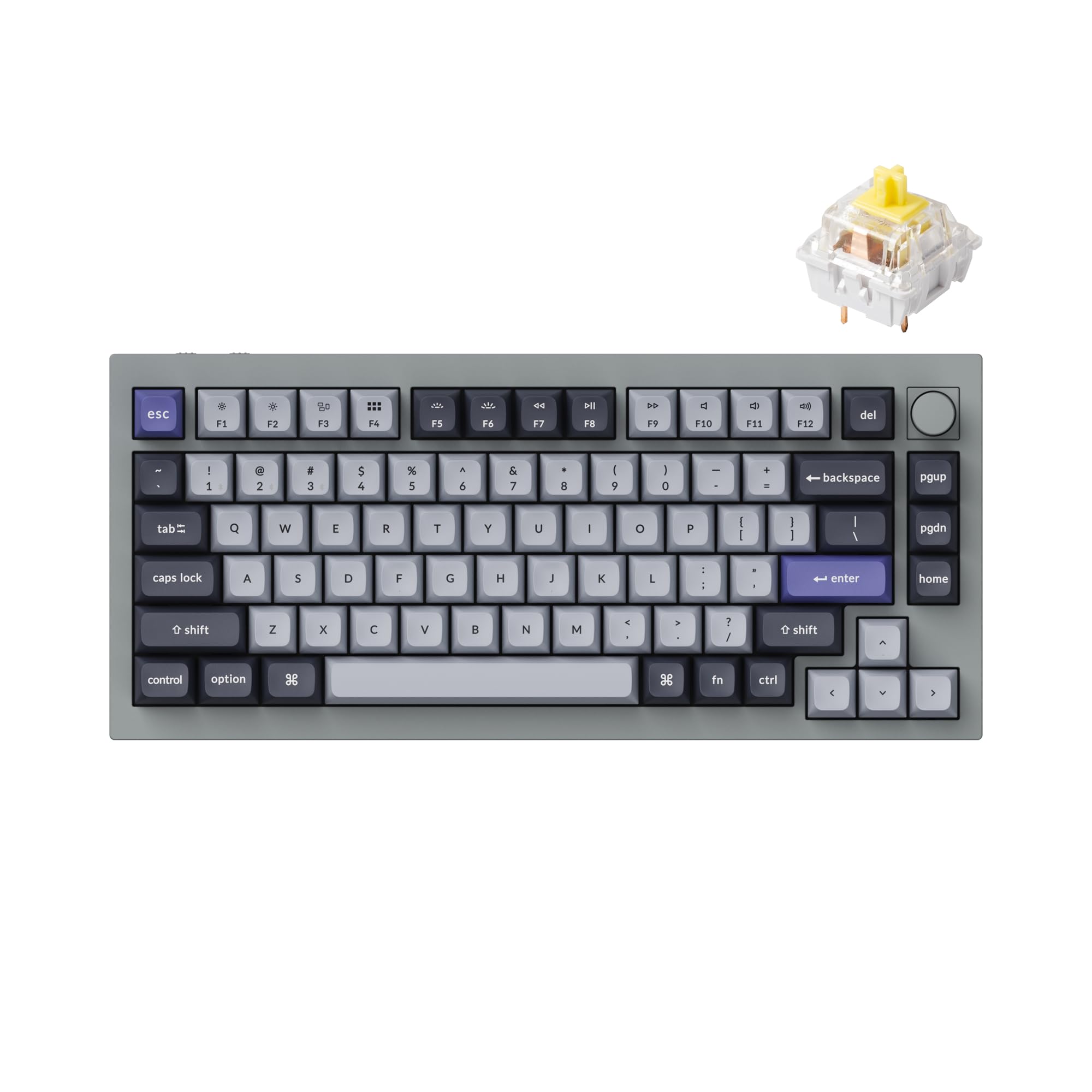 Keychron Q1 Pro Wireless Custom Mechanical Keyboard, QMK/VIA Programmable Full Aluminum 75% Layout Bluetooth/Wired RGB with Hot-swappable Keychron K Pro Banana Switch Compatible with Mac Windows Linux