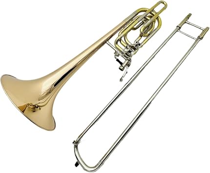 trombone kit Bb/F Bass Trombone Brass Two-color Double Piston Professional Musical Instrument With Case