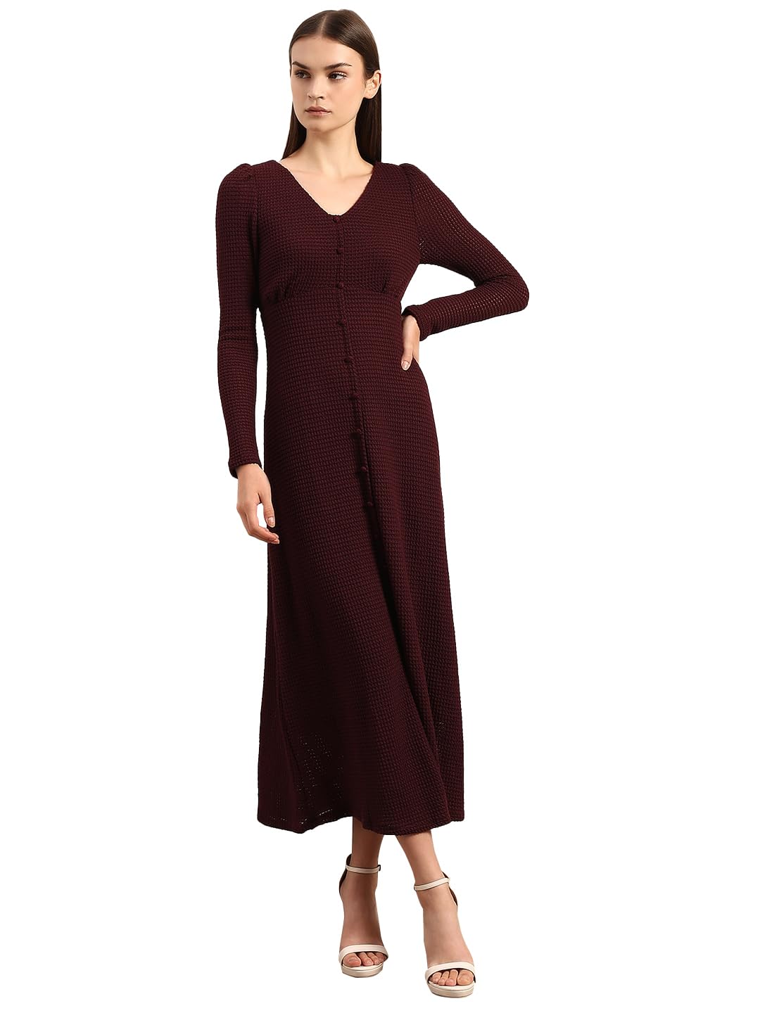 vero moda Women's Polyester A-Line Midi Dress-picture-32