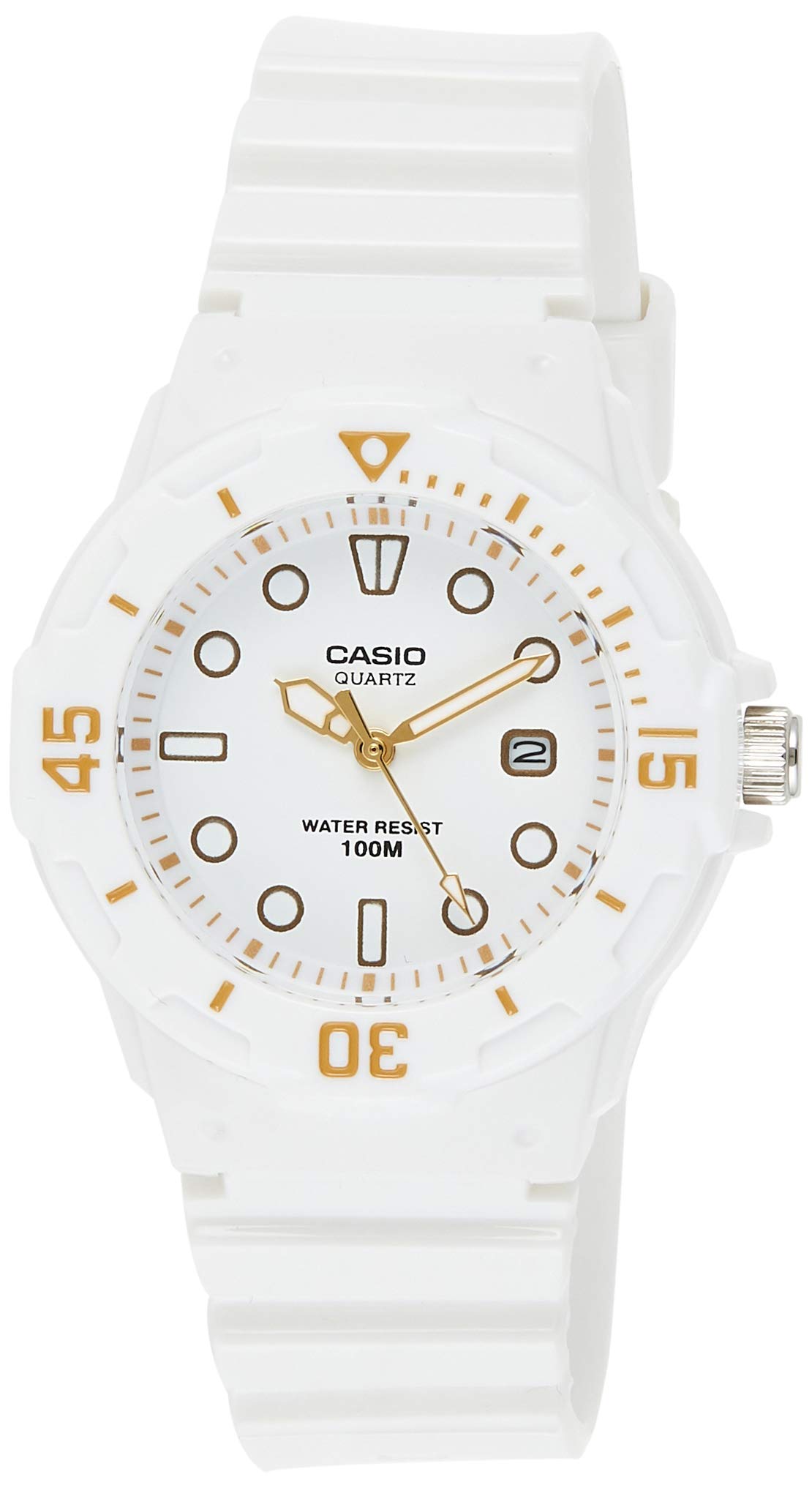 CasioWomens Quartz Watch, Analog Display and Resin Strap
