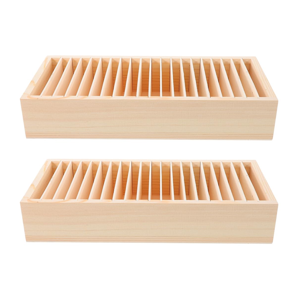 Organizer in Legno Scomparti Rimovibili Scatola Porta Biglietti da Visita e Porta Gioielli Set 2 Pezzi per Ufficio e Scrivania Compatta