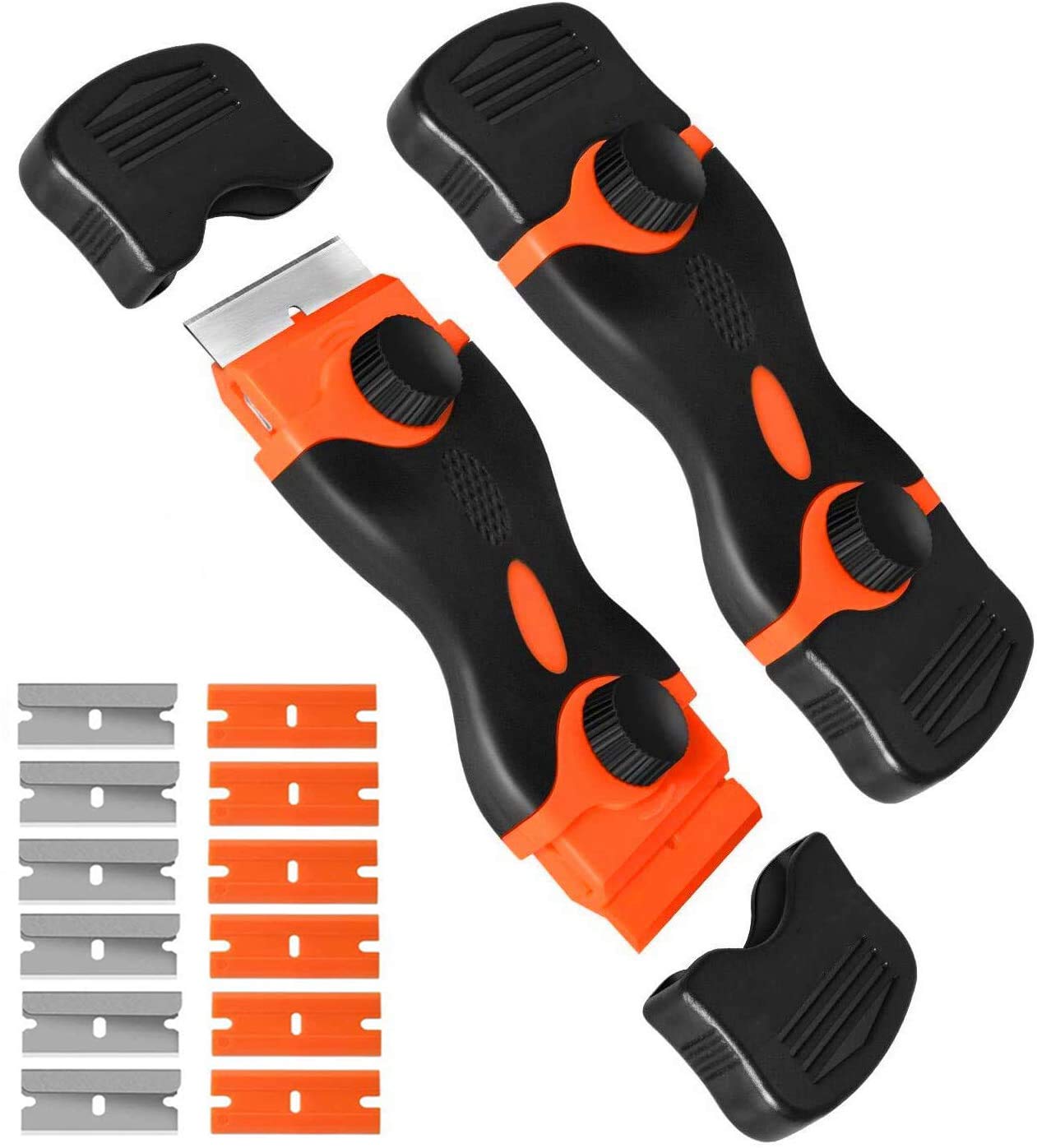 Buy Razor Blade Scraper, 2 Pack Double Edge Razor Scraper Tool Set with