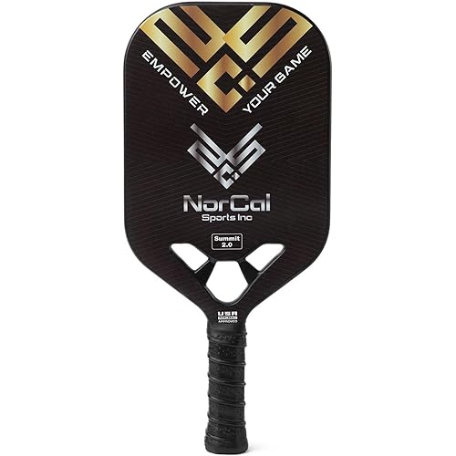 Norcal Sports Pro Carbon Fiber Pickleball Paddle | 2024 USAPA Approved | Thermoformed Pickleball Racket Reflex Polymer Core & Textured Carbon Grit Surface