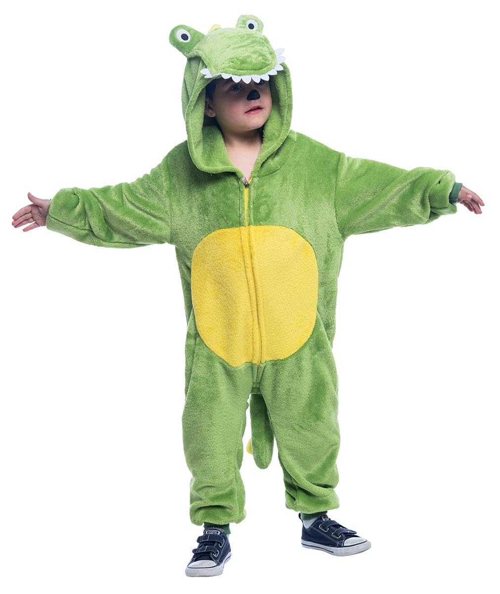 Rubies Disfraz Cocodrilo para niños y niñas, Jumpsuit con capucha y cola, Oficial Rubies para Carnaval, Navidad, Cumpleaños Halloween