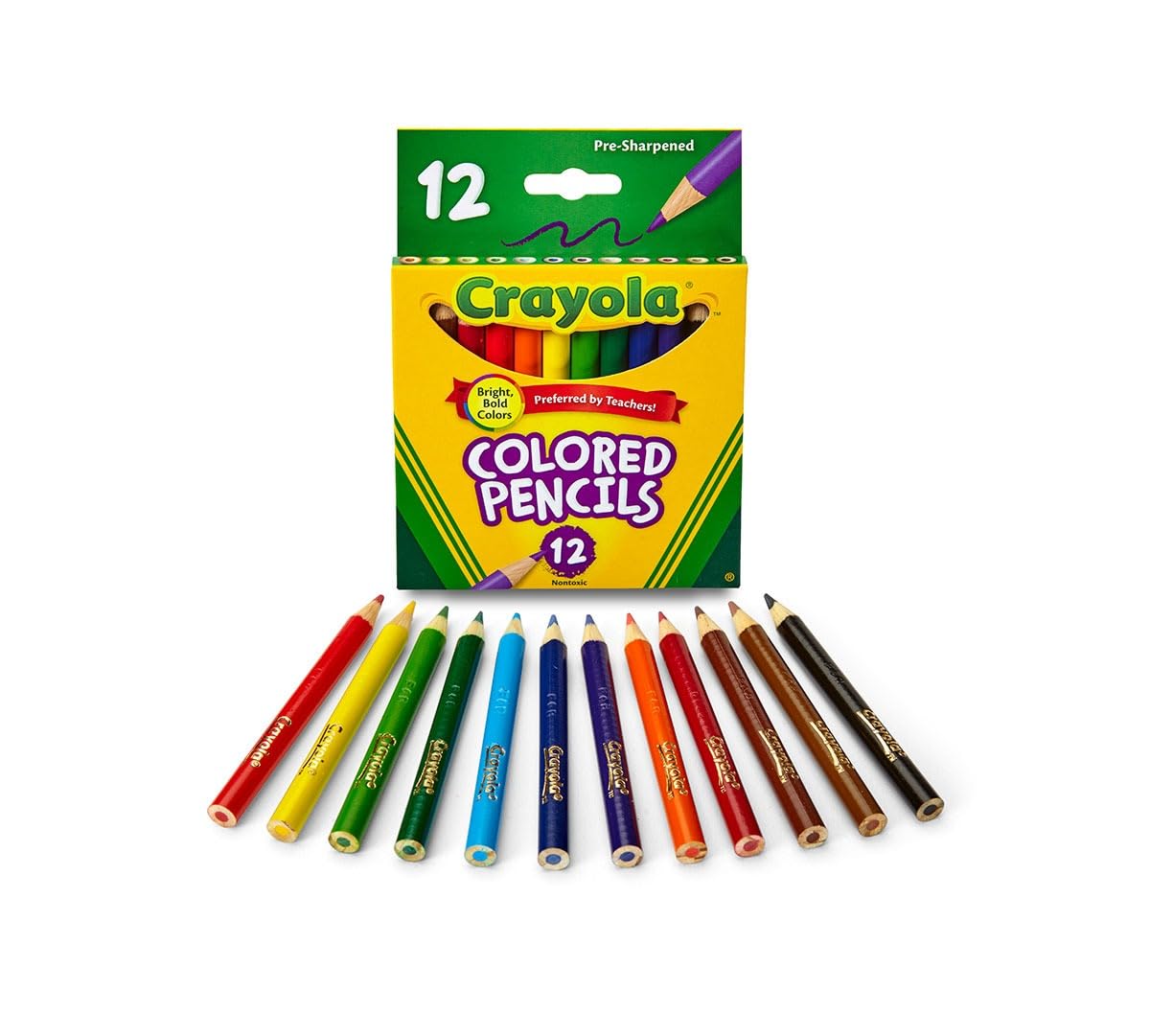 Crayola 68-4112 Colored Pencils, Short, 12-Pack