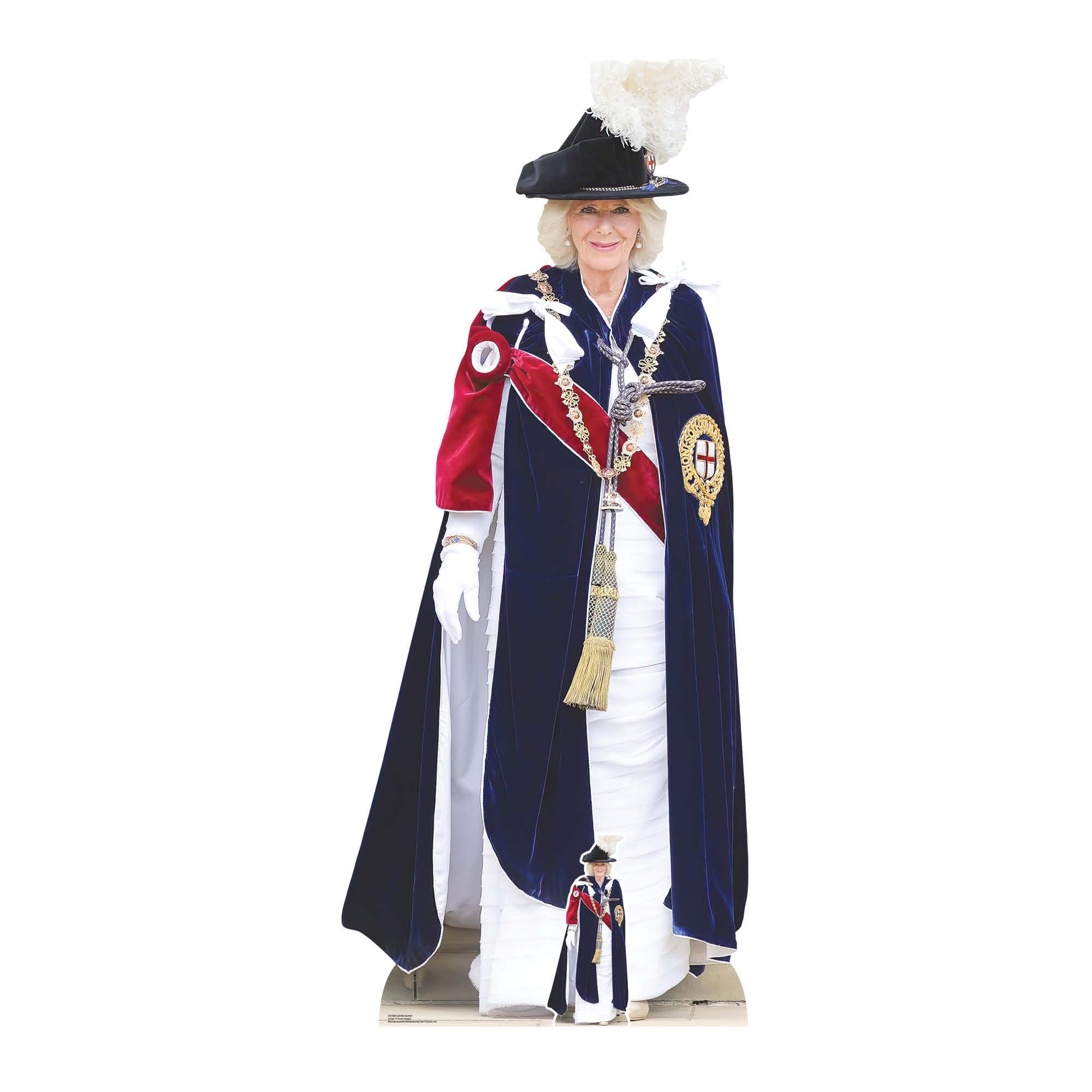 Star Cutouts SC4386 Queen Camilla Cardboard Cut out With Mini Royal Cutout