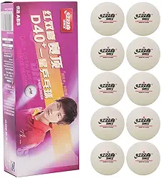 Bola de tênis de mesa costurada DHS 1 estrela, bola de pingue-pongue de treinamento T.T durável D40+mm, aprovada pela CTTA, branca