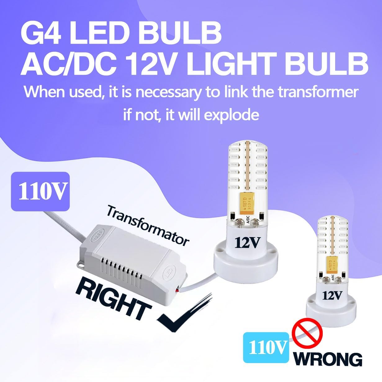 RGB G4 Bi-pin LED Bulbs 12V 3W 6-Pack(2X Red/2x Green/2x Blue), 20W-30W Halogen G4 LED Bulb for Low Voltage Christmas Holiday Party Decoration Outdoor Tree Landscape Light Bulbs