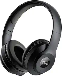 Fones de Ouvido de Rádio Fm Recarregáveis e Portáteis X5 com Melhor Recepção, Display Led, Protetores de Ouvido Macios, Receptor de Rádio de Fone de Ouvido Fm para Reuniões, Trabalhos, Caminh