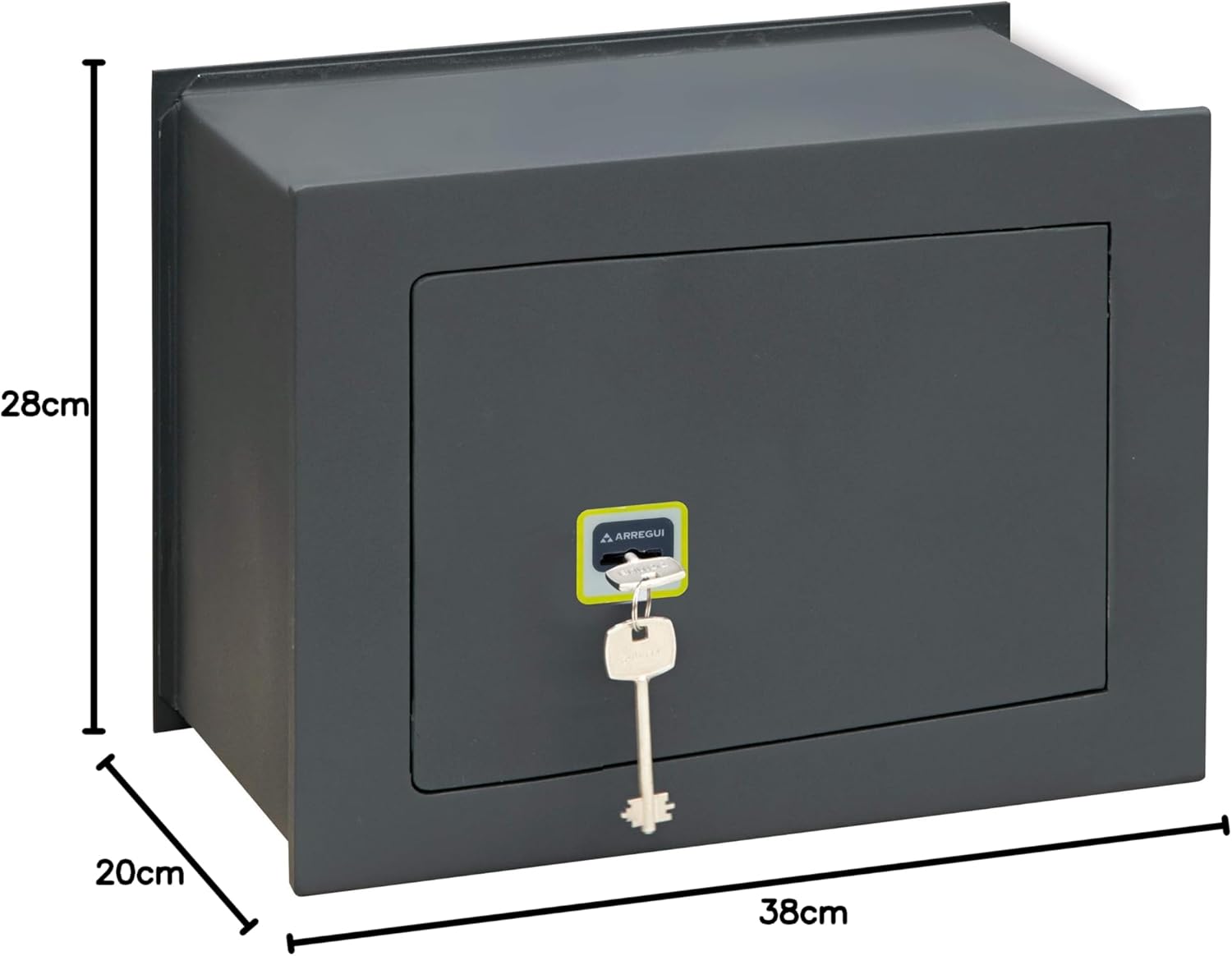 Domus di/3-coffres A Wall With Button Lock, 10 mm