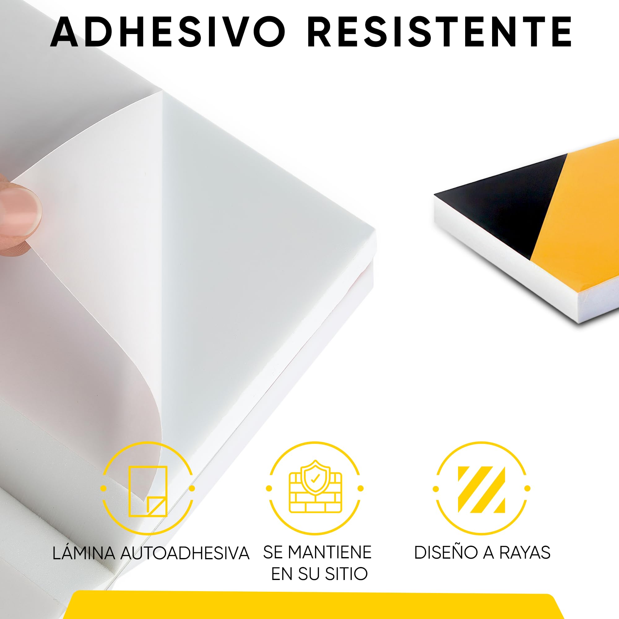NURADA Paracolpi Garage. Protezione Portiere Auto. Pack 5. Paracolpi Portiere Auto. Paraspigoli Angolari. Angolari per Muro. Paraspigoli Gommapiuma. (4 unità 40x20x2cm + 2 unità 20x20x2cm) (Giallo)