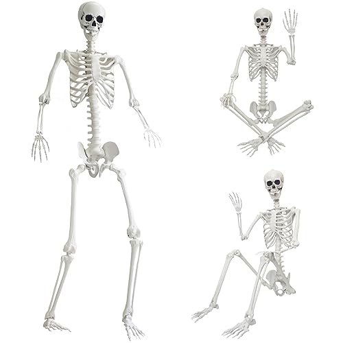 7.9ft/240cm Giant Skeleton Halloween Skeleton Life Size Skeleton Posable Skeleton