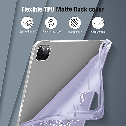Miniatura 5 de Fintie SlimShell - Funda para iPad Pro de 11 pulgadas (4  3 generación) 20222021  Funda trasera de TPU suave y flexible con soporte para lápices,