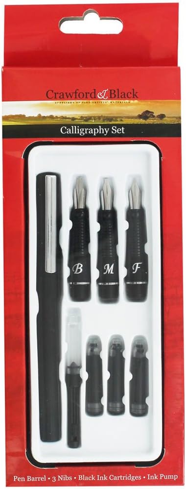 Crawford and Black Calligraphy Set