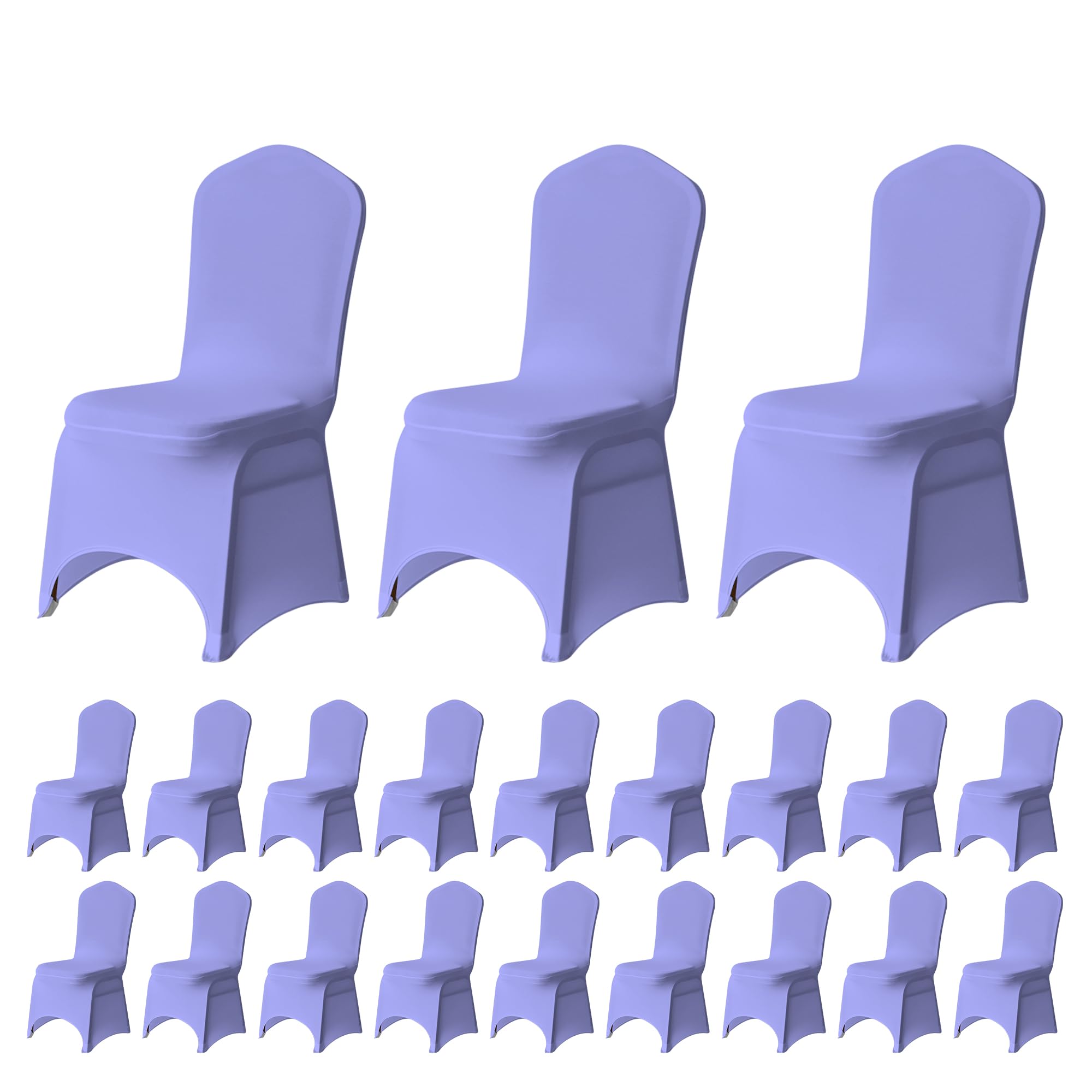 Trimming Shop Lavender Chair Cover Spandex Polyester Stretch Fabric Dining Slipcovers Washable & Removable Protective Wedding Chair Covers For Banquets Ceremony & Hotel Dinner (, Pack Of 50)
