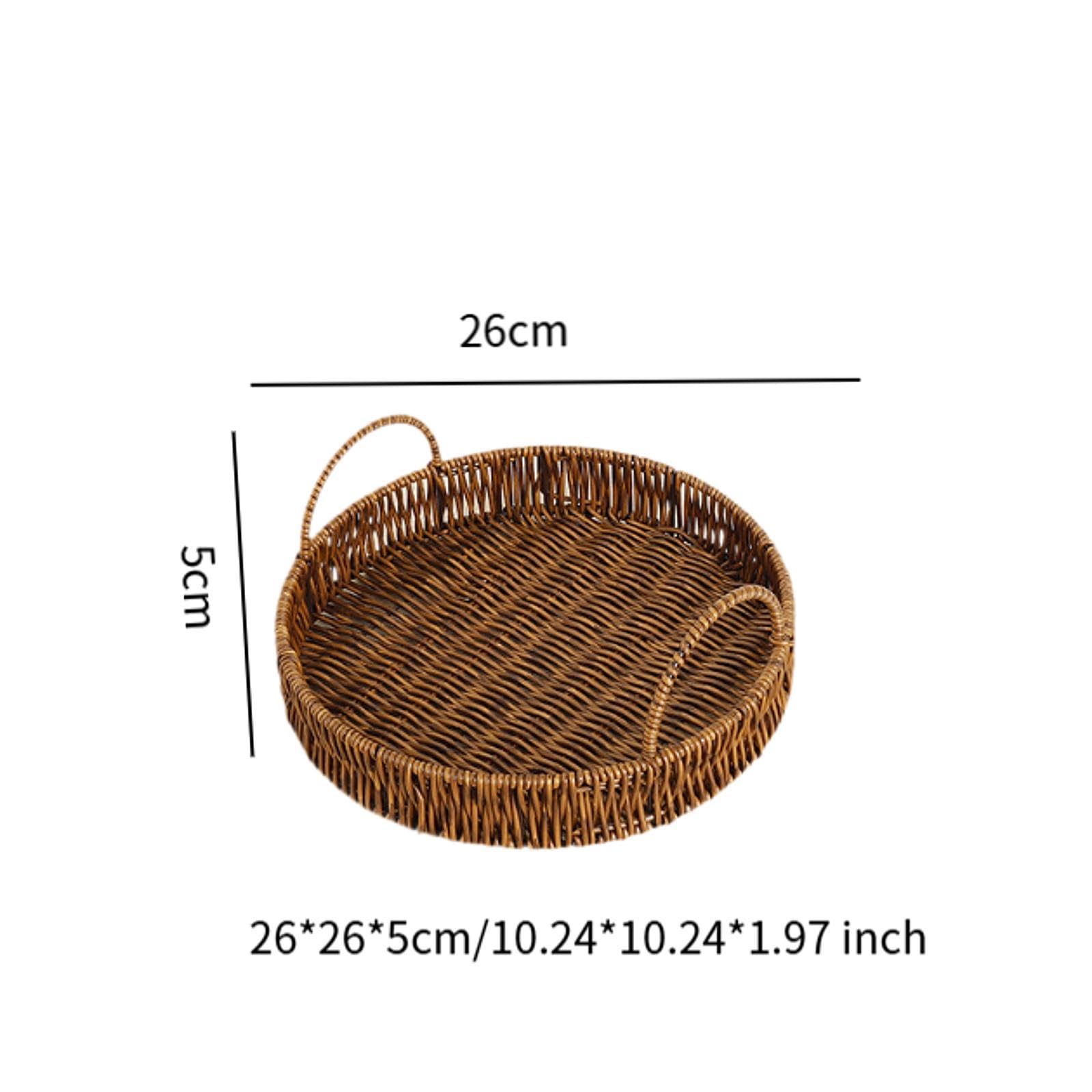 Lurrose Lot De 2 Paniers De Rangement En Osier Tressé Pour Fruits