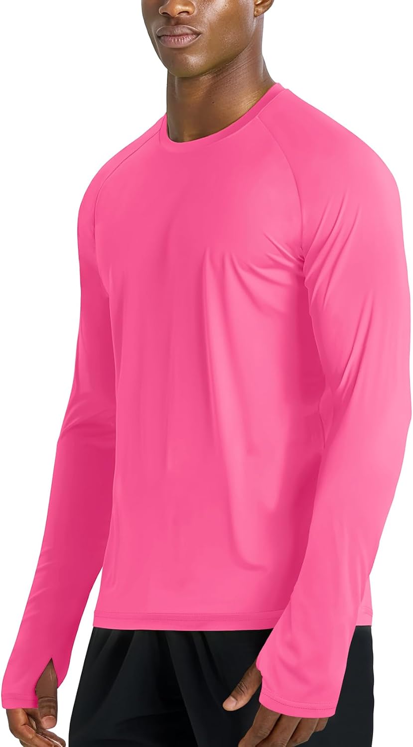 Zengjo Mens Long Sleeve Workout Shirts Light Weight Quick Dry UV/SPF Athletic T-Shirt Running Hiking with Thumb Holes - Image 3