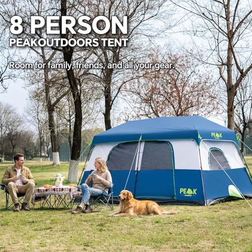 PEAK OUTDOORS 8 Person Pop Up Tent
