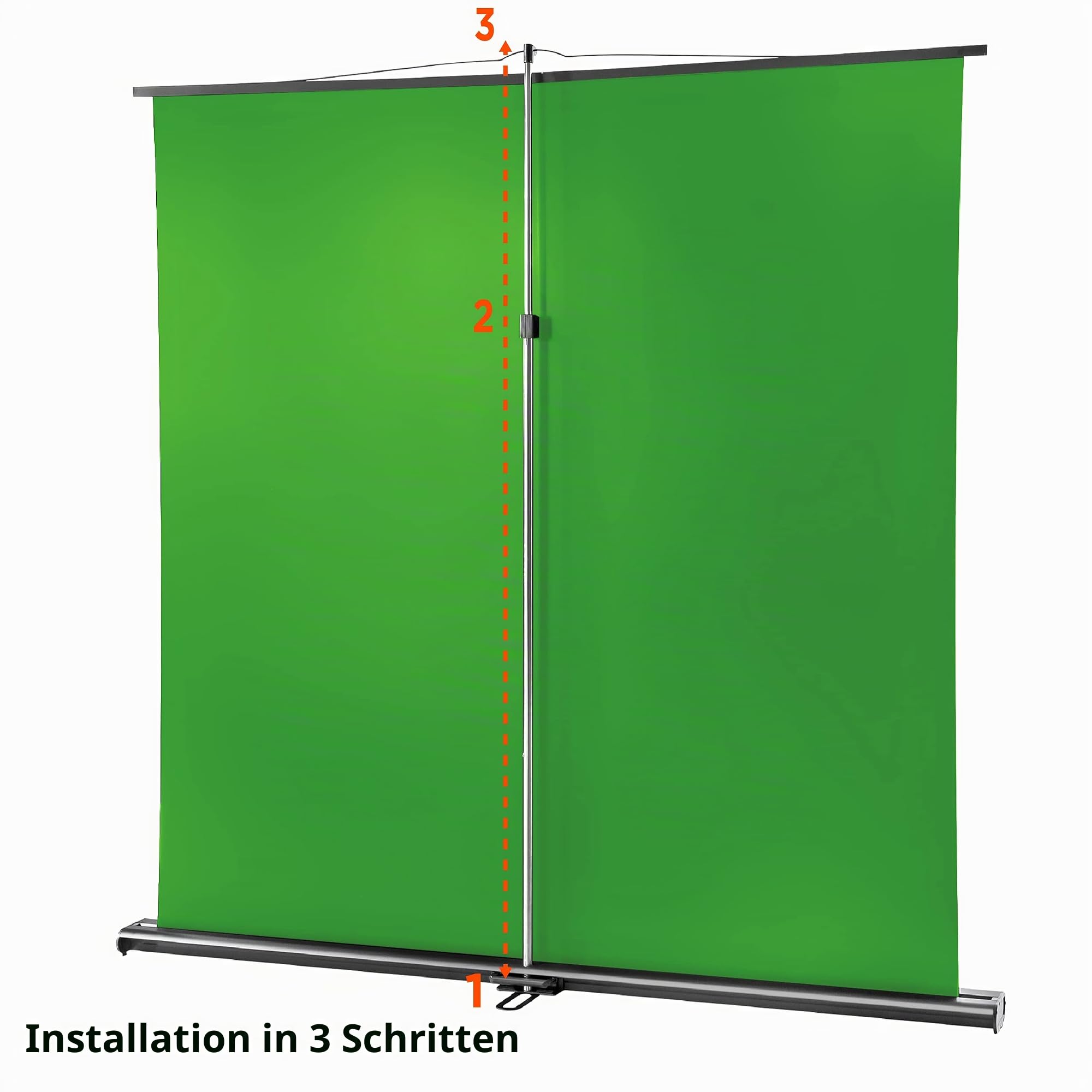 celexon Greenscreen Rollo-Leinwand Chroma-Key 110" | 200x190cm 1:1