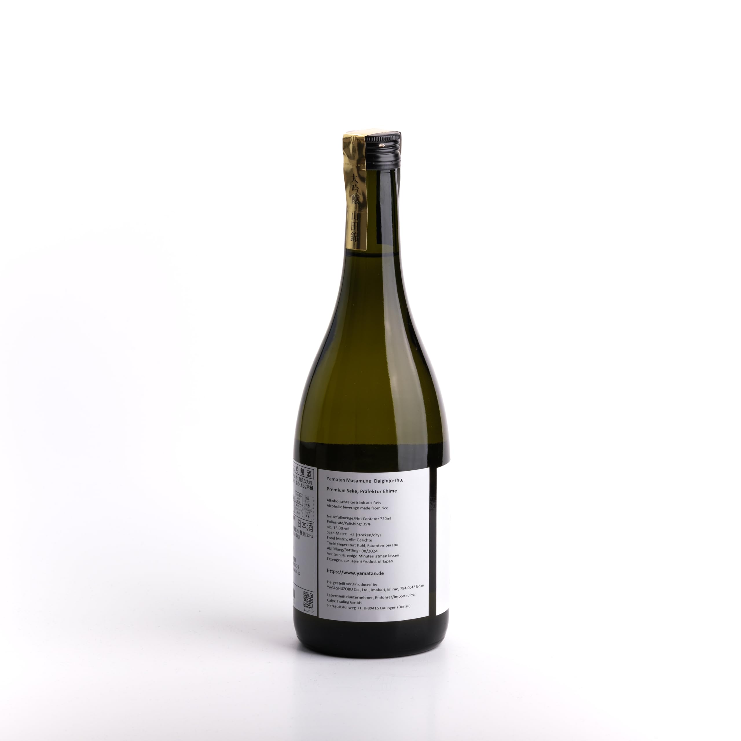 Yamatan Masamune Sake, Daiginjo, japanischer Premium Sake, original Reiswein aus Japan (1 x 0,72 l)