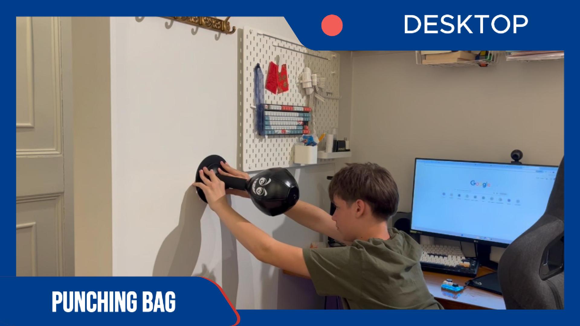 Watch Durable and fun desktop punching bag, sets up in minutes on ...
