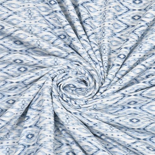 Image of Dohar Blanket Double Bed, Comforter Cotton, Quilt- Leafy Blue Grey