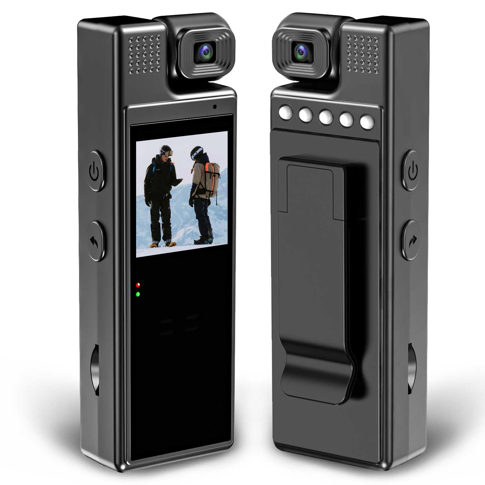Mdcgn Black Valentine's Day Mini Body Camera 1080P Body Cam With 180° Rotating Lens, Portable Police Wearable Camcorder With Audio And Video, Motion Detection, Video Recorder For Outdoor Travel, Sport