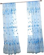 Levemolo Cortinas De Linho Cortinas Transparentes Cortinas Brancas Painéis De Voile Janela Voile Cortina Branca Tela Da Janela Triagem Da Janela Cortina De Flores Azul Cortinas De Renda