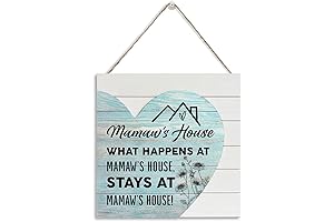 Mamaw's House Sign Heart Plaque, Farmhouse Home Decor