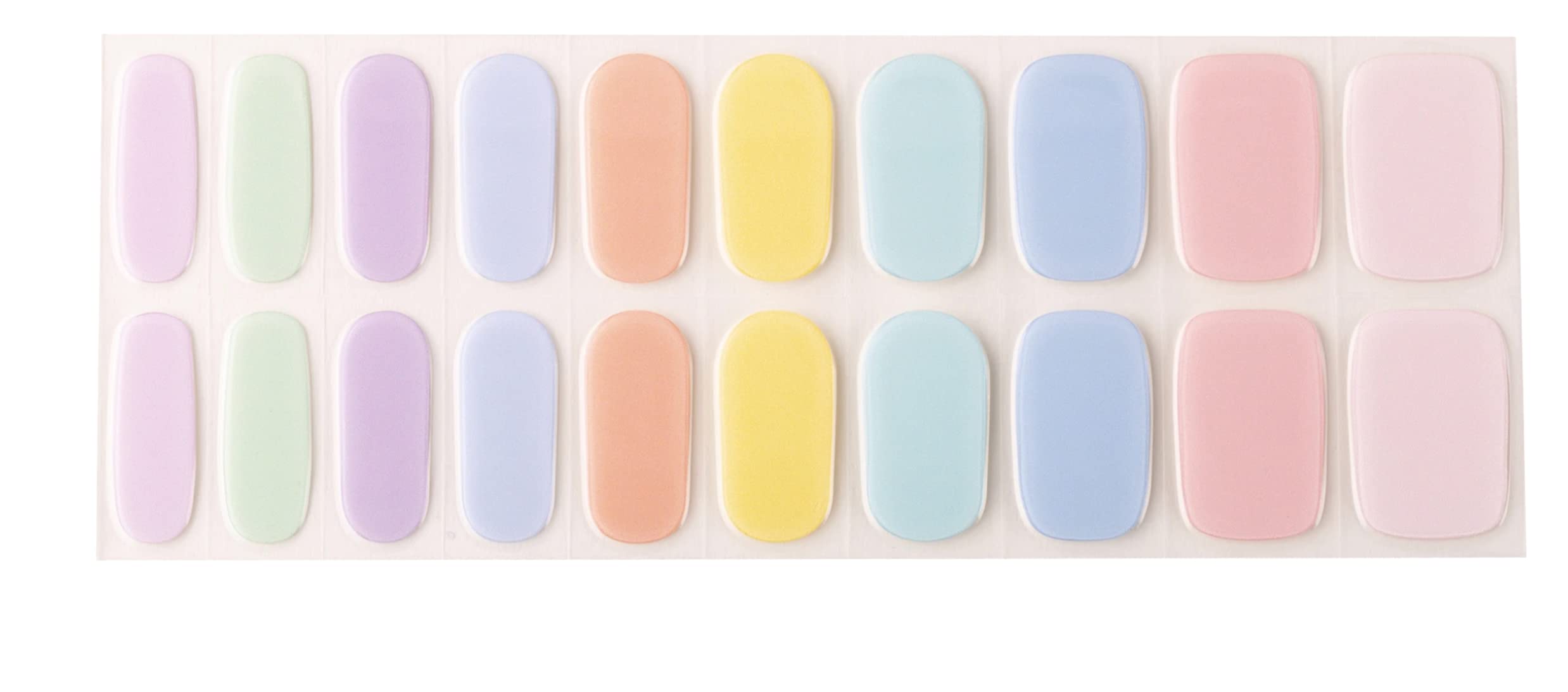 PaintLab Gel Nail Wraps, Nail Stickers Made with Real Liquid Gel, Easy Application and One Size Fits All, 20 Gel Nail Strips, Pastel Dreams