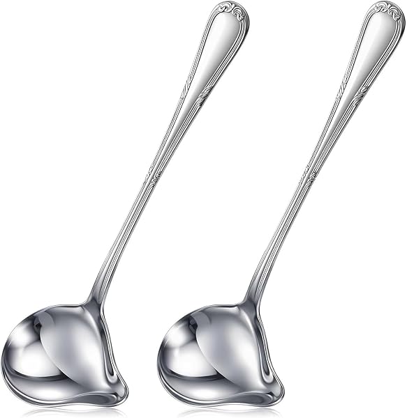 YANGWEN louches à bec inox, lot de 2, 20 cm