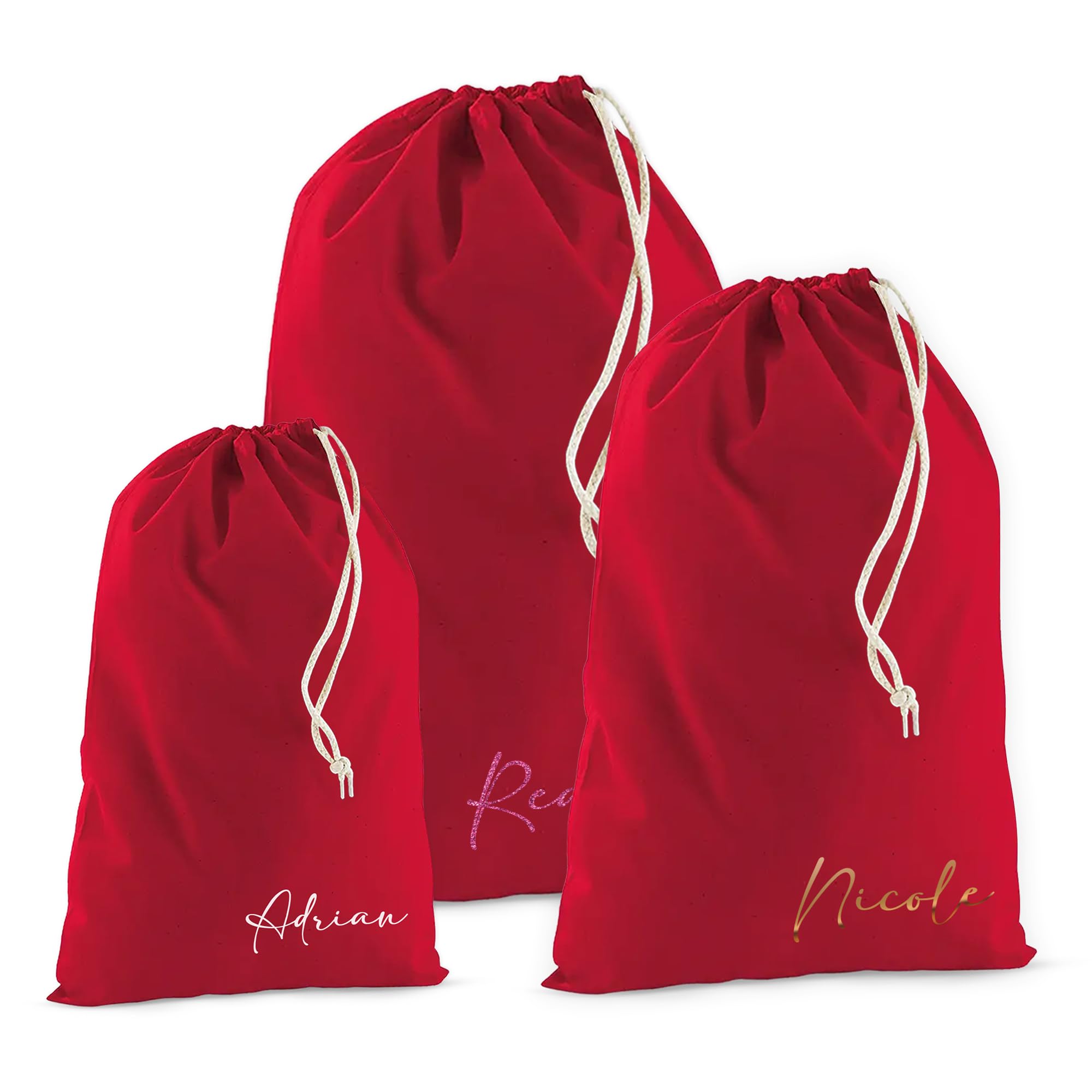 Print Maniacs Red Personalised Dad Santa Sacks Gifts For Dad, Personalised Santa Sack With Stocking, Santa Sack Adults, Stocking Santa Sack, Christmas Stocking Gifts For Dad From Daughter, Son, Wife