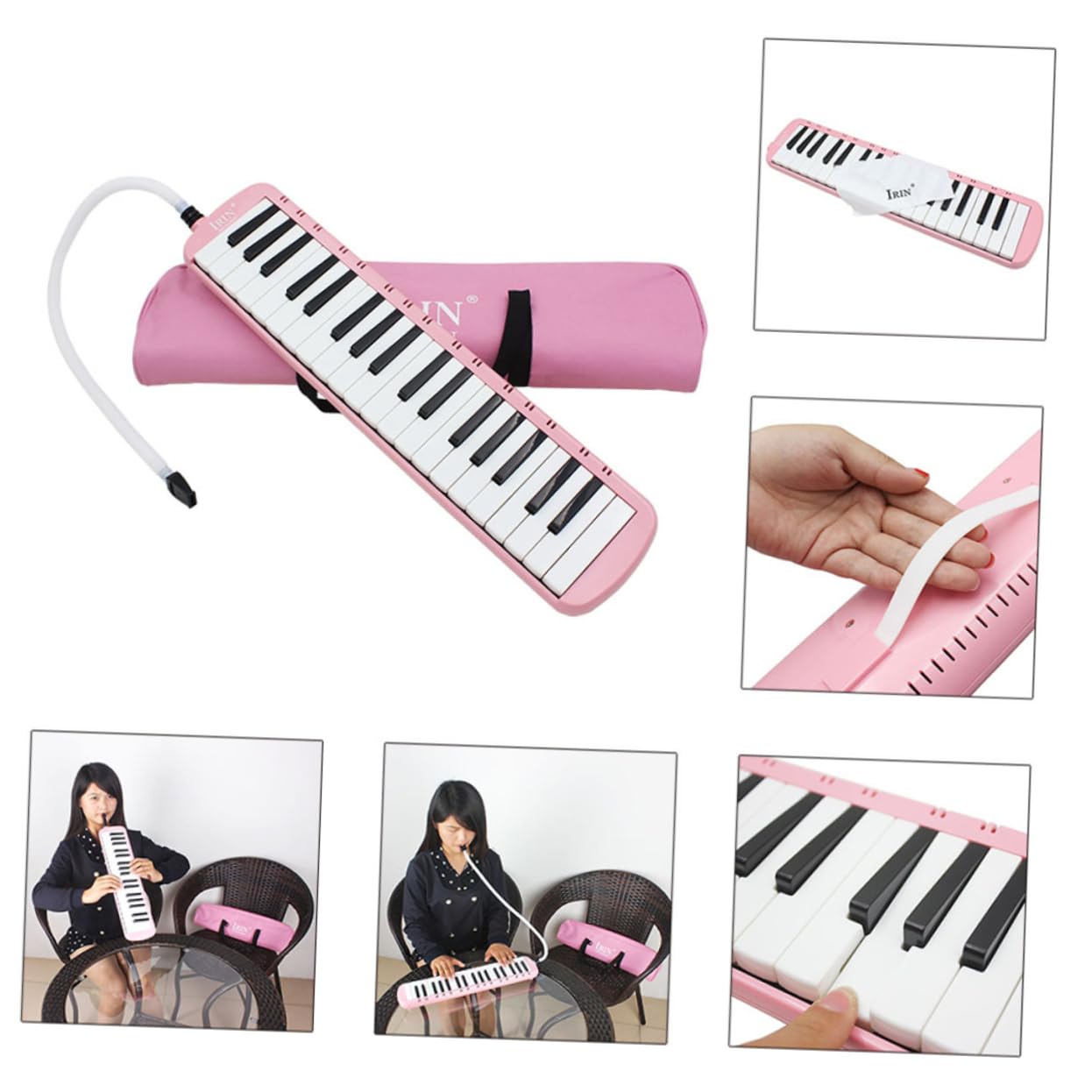 ifundom Pianola Tasti senza Batterie con Custodia Inclusa Leggera per Suonare in Mano o Sul Tavolo Strumento Musicale Melodica per Principianti