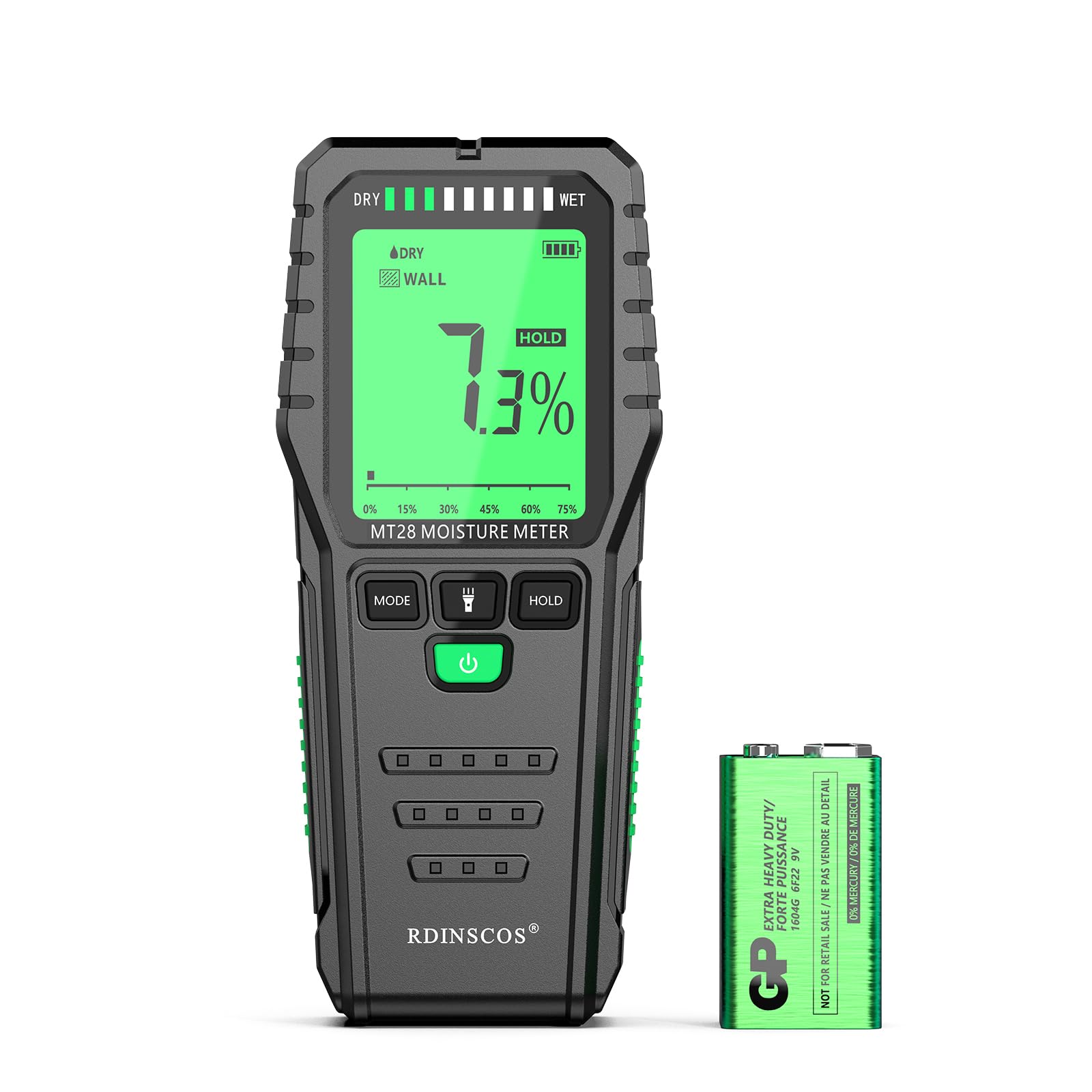 RDINSCOS Pinless Moisture Meter for Wood & Wall — Amazon image 8