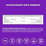 Gommies de fer 20mg Par Serving , Supplément de fer à mâcher avec vitamine C pour l'absorption douce , pour les femmes , les enfants & Supplément Gummy prénatal pour l'énergie & Soutien immunitaire & Non-OGM 120 Gummies