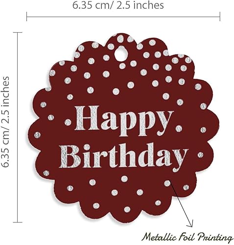 Miniatura 277 de Etiquetas colgantes para botellas de feliz cumpleaños, paquete de 100 unidades Blanco,Aqua Blue,Negro,Azul,Azul turquesa oscuro,Rosa