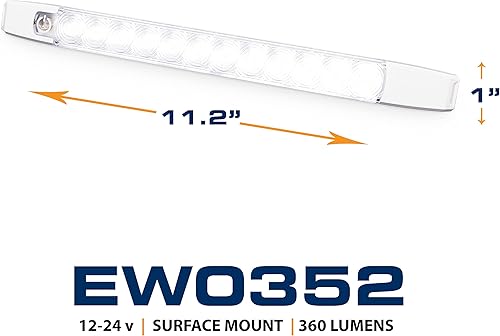 Miniatura 2 de ECCO Luz de trabajo LED rectangular de 11 pulgadas, haz de inundación 48 W, 360 lm, 12 V, 24 V, impermeable, para vehículos comerciales, camión de